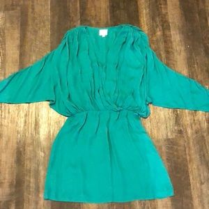 Flowy turquoise Parker mini dress!